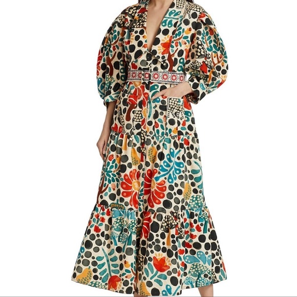 NWT FARM Rio Mushroom Forest Canvas Dress Size S - Picture 2 of 8